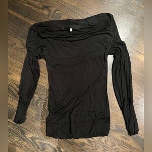 Flounce Y2K, early 2000s style Women’s Long Sleeved Tee with versatile neck line